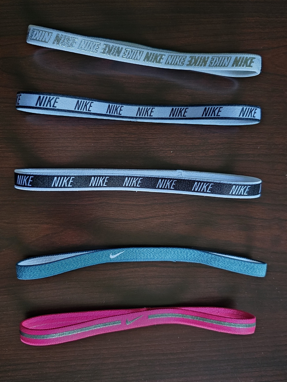 Nike Women's No-Slip Elastic Headband Set - Blue & Pink